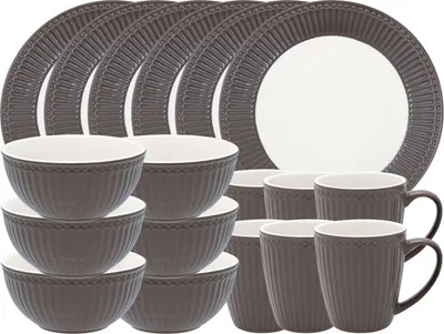 Produktbild von Greengate Alice Frühstücksset dark chocolate 18tlg