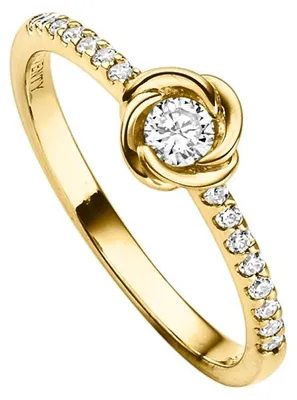 Produktbild von Viventy Ring Damen Blume Zirkonia Silber Vergoldet 788201 Gr. 54