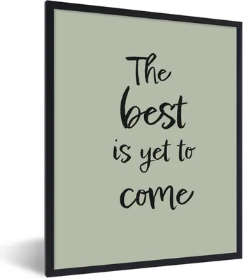 Produktbild von MuchoWow® Gerahmtes Poster Text - Grün - Zitat - Schwarz 60x80 cm - Poster mit Schwarzem Bilderrahmen Wandposter Rahmen Foto Bilder - Premium - Wanddeko Wohnzimmer