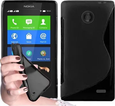 Produktbild von Cadorabo Schutzhülle für Nokia X Hülle in Schwarz Handyhülle Case TPU Silikon Etui