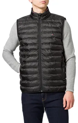 Produktbild von Tommy Hilfiger Herren Mit Kern verpackbare runde Weste, Schwarz XL