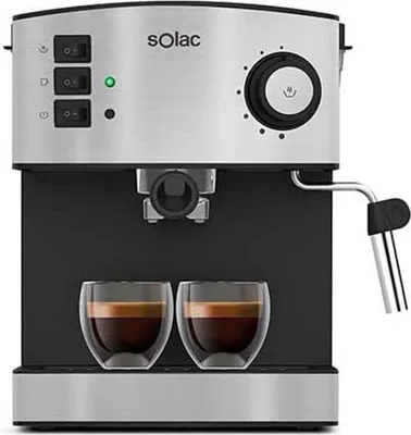 Zdjęcie produktu dla Solac M80 Inox, Ekspres do espresso, 1,6 l, Kawa mielona, 850 W, Stal nierdzewna