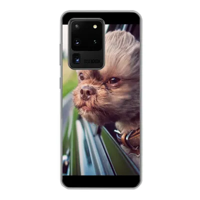 Produktbild von MuchoWow® Handyhülle Schutzhülle Hülle für Samsung Galaxy S20 Ultra Hund - Auto - Tier Silikon Softcase Handy Hülle - Karteninhaber