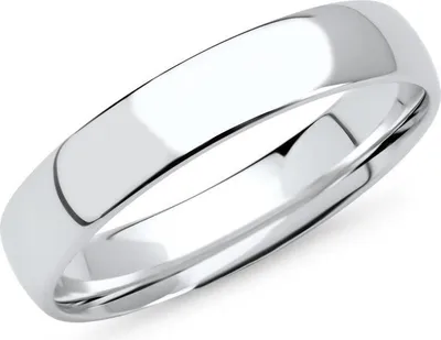 Produktbild von Schlichter Herrenring aus 585er Weißgold - 4mm breit ER0001