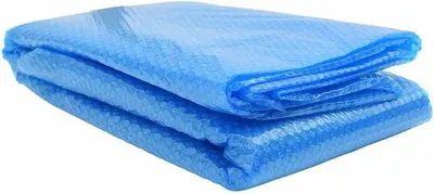 Productafbeelding van Rechthoekige zwembadafdekking van PE-folie, blauw, 549 x 274 cm, zonnefolie met luchtcompartimenten voor zwembaden en opzetbaden, voor warmteopvang en bescherming