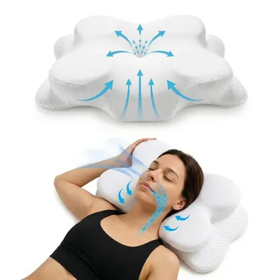 Produktbild von Nackenstützkissen Premium Kopfkissen, Ergonomisches Nackenkissen gegen Kopfschmerzen