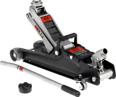 Produktbild von HEYNER® Rangierwagenheber Wagenheber Hydraulik + extra flach + 2,25t Kapazität + robuste Qualität + leichte Handhabung + Schwenkräder + Gummiauflage Ø 45mm + Hubhöhe 85-380mm