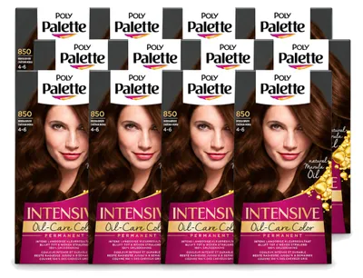 Image de 12 x Coloration pour cheveux Poly Palette, nuance marron moka 850 - 115 ml - Pack économique - 12 pièces
