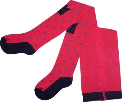 Produktbild von Kinderstrumpfhosen für Mädchen aus Baumwolle Krone Erdbeere Größe 86-92