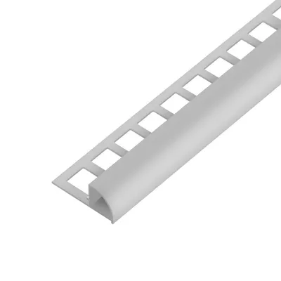 Obrázek produktu pro SP15/1 ukončovací lišta C, čtvrtoblouk, s vymezovačem, ACARA, PVC šedá, 9 mm, 2,5 m