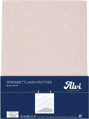 Produktbild von Alvi Spannlaken Frottier rosa 40x90 cm für Kinderwagen u. Wiegen