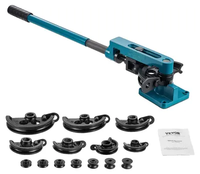 Produktbild von VEVOR Manuelle hydraulische Rohrbiegemaschine 10 Tonnen Manuelle hydraulische Rohrbiegemaschine 6,4–25,4 mm Durchmesser 6 Matrizen für Heizungs- und Rohrleitungsbau, Blau