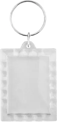 Produktbild von CombiCraft Plexiglas Schlüsselanhänger Rechteck geriffelt, 38x50mm - 50 Stück