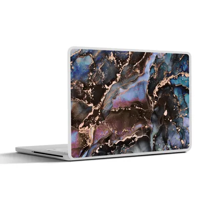 Produktbild von MuchoWow® Laptop Aufkleber Sticker Cover Marmor - Gold - Rosa 25x18 cm - Laptop-Deko