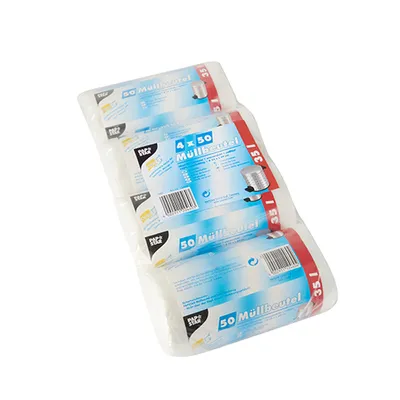 Produktbild von Müllbeutel, HDPE 35 l 69 cm x 55 cm transparent 14 my