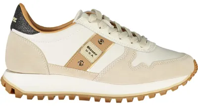 Produktbild von Damen Sportschuh in Weiß mit Braunen Details und Glitzer-Highlights