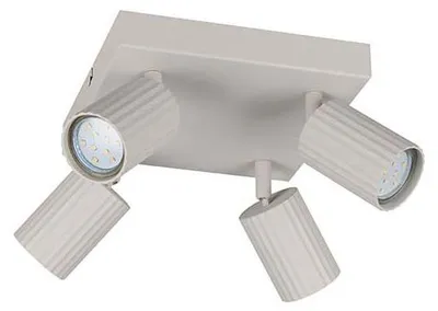 Immagine prodotto di Faretto a soffitto, metallo, grigio, 4 luci, corridoio, GU10, L 20 cm