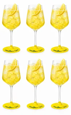 Produktbild von Limoncè Spritz Gläser 6er Set - Aperitifgläser / Spritzgläser mit gelbem Fuß