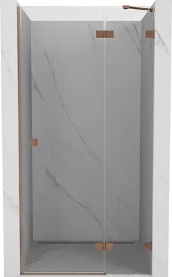 Produktbild von Mexen Lunar Duschdrehtür rechts 95 cm, transparent, gebürstetes Kupfer - 834-095-000-65-00-P