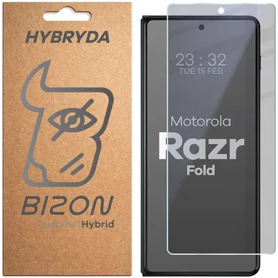 Produktbild von Hybridglas mit Privatschutzfilter für Motorola Razr Fold, Bizon Hybrid Shadow, Matt