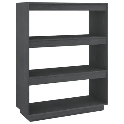 Image de vidaXL Bibliothèque/Séparation de pièce Gris 80x35x103 cm Pin massif