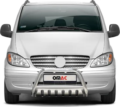 Image de Pare-Buffle Avant Pour Mercedes Vito W639 2003-2010 en Acier Argent