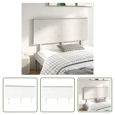 Produktbild von The Living Store Kopfteil Weiß 144x6x82,5 cm Massivholz Kiefer