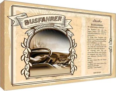 Produktbild von vianmo Holzschild 12x18 cm Busfahrer Beruf Arbeit