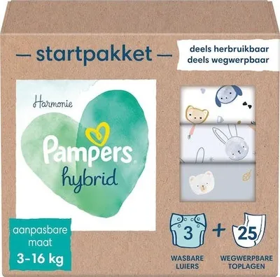 Produktbild von Pampers Harmony Hybrid waschbare Windeln Starter Pack