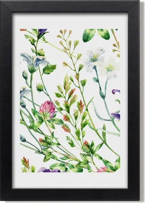 Produktbild von Bild 20x30 MDF-Rahmen, Wandkunst Wildblumen