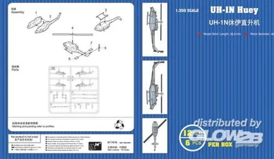 Zdjęcie produktu dla Trumpeter UH-1N Huey (12 samolotów) 1:350, 06268
