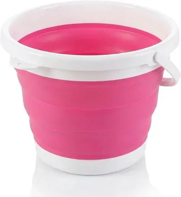 Produktbild von Famanu Faltbare Eimer 10L - Platzsparend, Robust & BPA-frei für Camping und Haushalt