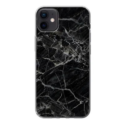 Produktbild von MuchoWow® Handyhülle Schutzhülle Hülle für iPhone 12 mini Marmor - Schwarz - Weiß Silikon Softcase Handy Hülle - Bild