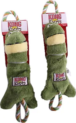 Produktbild von Kong Knoten Frosch Plüschtier Grün  Grün One Size