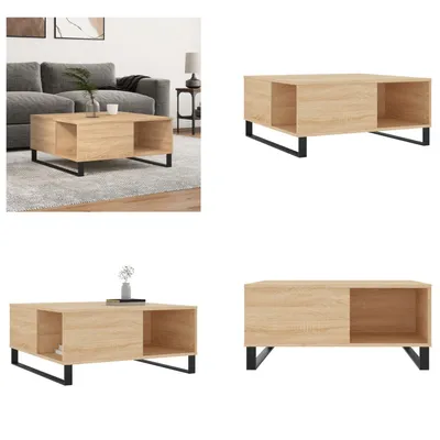 Produktbild von vidaXL Couchtisch Sonoma Eiche 80x80x36,5 cm Holzwerkstoff - Couchtisch - Couchtische - Beistelltisch - Sofatisch