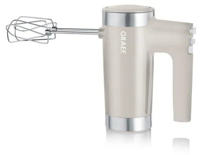Zdjęcie produktu dla Graef HM508, Mikser ręczny, Szarobrązowy, Bić, Ugniatać, Miksowanie, Mieszanie, 1,65 m, 1080 RPM, Przyciski