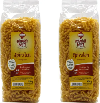 Produktbild von Schmid’s No.1 Schlemmer-Spiralen 2 x 500 g – Für aromareiche & saftige Gerichte