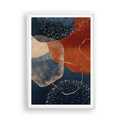 Produktbild von Gerahmtes Poster - Weißer Rahmen - Die Farben Formen Geometrie - 70x100 cm - Wand Bild - Wanddeko - Wandbilder - Kunstposter - Wandposter - Bilderrahmen - Bilder - Kunstdruck - P2WPA70x100-5098