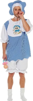 Produktbild von W5587-50 blau-weiß Herren Baby Boy Pyjama Kostüm Gr.50