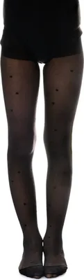 Produktbild von Verspielte Eleganz für Kinder: Kinderstrumpfhose mit Punktmuster 20 DEN Schwarz 104/110