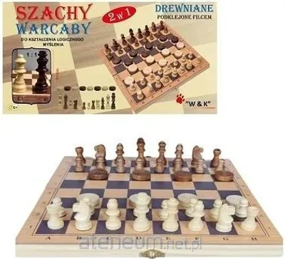 Image de Échecs et dames en bois 2en1 29x29 JYWK392 14416