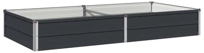 Productafbeelding van Verhoogde tuinbak voor in de tuin, antracietkleurig, 160 x 80 x 24 cm