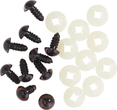 Produktbild von Bärenaugen braun, Ø 9mm, 10 Stück