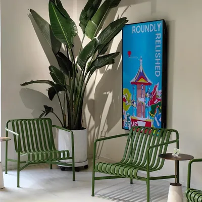 Immagine prodotto di Sedia da giardino per esterni in ferro - Resistente alle intemperie e robusta - Sedia per balcone, terrazza e bar - Poltrona da giardino verde scuro - Sedia singola 73cm【DRTY9447】