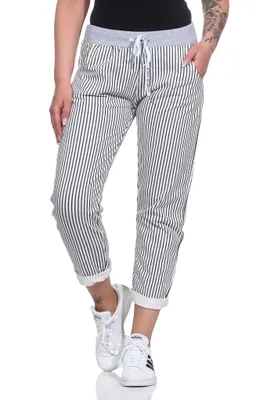 Produktbild von Mississhop 287 Damen Hose Cargohose Blumen Sweatpants Jogginghose Baumwolle Frei