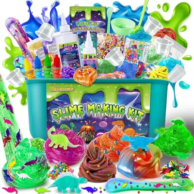 Imagen del producto de Cómo hacer baba (slime) - Kit para hacer baba (slime) que brilla en la oscuridad