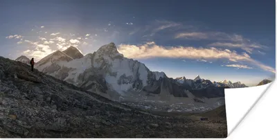 Produktbild von MuchoWow® Poster Panoramablick auf den Mount Everest in Nepal 40x20 cm - Poster für die Wand - Poster Schlafzimmer