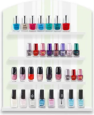 Produktbild von Nagellackregal Wandregal NAILBOARD Aufbewahrung Organizer Setzkasten versch. Modelle, Farbe:Grün BHT 340 x 420 x 70 mm