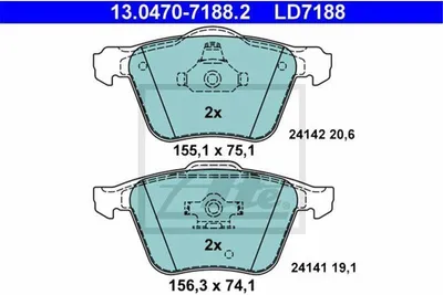 Zdjęcie produktu dla Klocki Hamulcowe Volvo Przód Xc90 2,4-3,2 02-14 Ceramic