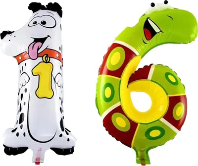 Immagine prodotto di Set palloncino in foil - Animale/16 pollici - 1 + 6